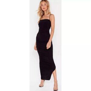 Nasty Gal Midi Ruche Dress